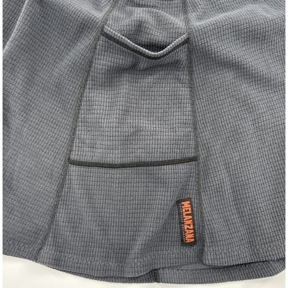 Melanzana Micro Grid Skirt Womens Medium Gray Pocket Made In USA - Picture 2 of 5